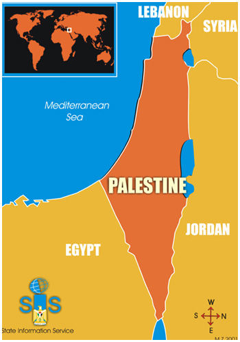 PA map of Palestine